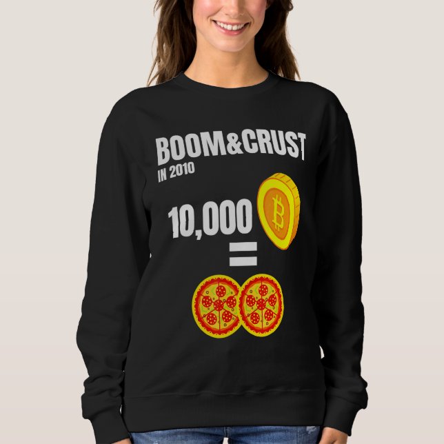 Boom und Krustengeschichte von Bitcoin Btc Krypto  Sweatshirt (Vorderseite)