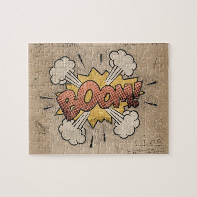 BOOM! Vintages Comic Buch Steampunk Pop Kunst (Horizontal)