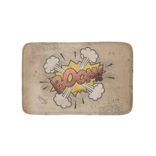 BOOM! Vintages Comic Buch Steampunk Pop Kunst Badematte