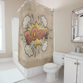 BOOM! Vintages Comic Buch Steampunk Pop Kunst Duschvorhang