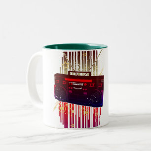 Boombox-Blast Zweifarbige Tasse