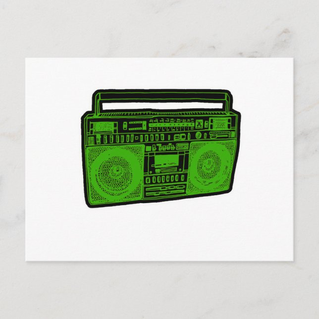 Boombox-Getto-Blaster Postkarte (Vorderseite)