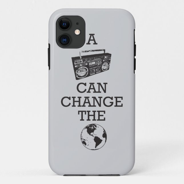 Boombox kann die Welt ändern Case-Mate iPhone Hülle (Rückseite)