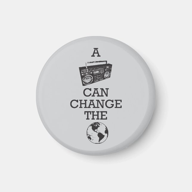 Boombox kann die Welt verändern Magnet (Vorne)