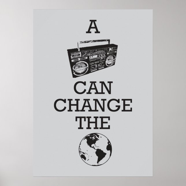 Boombox kann die Welt verändern Poster (Vorne)