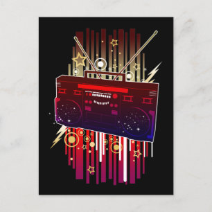 Boombox-Knall Postkarte