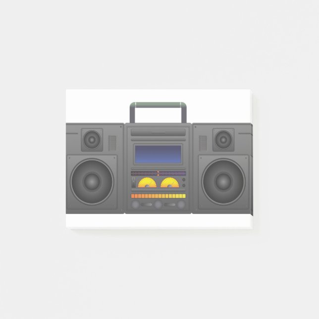 Boombox Post-it Klebezettel (Vorderseite)