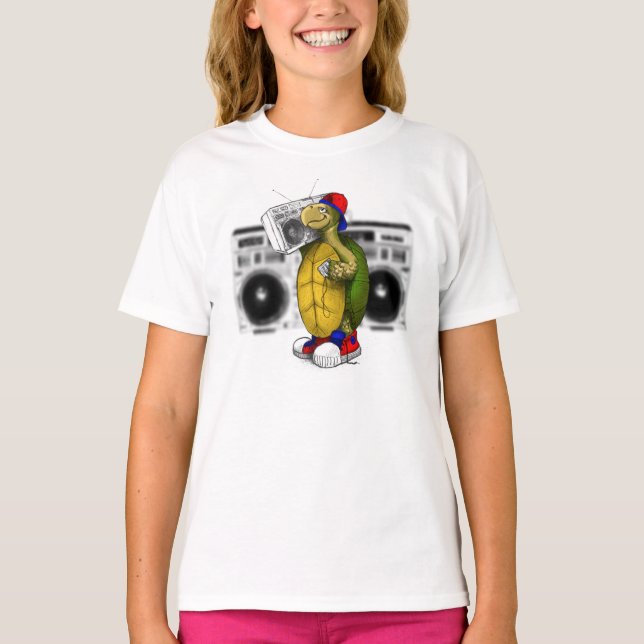 Boombox Schildkröte T-Shirt (Vorderseite)