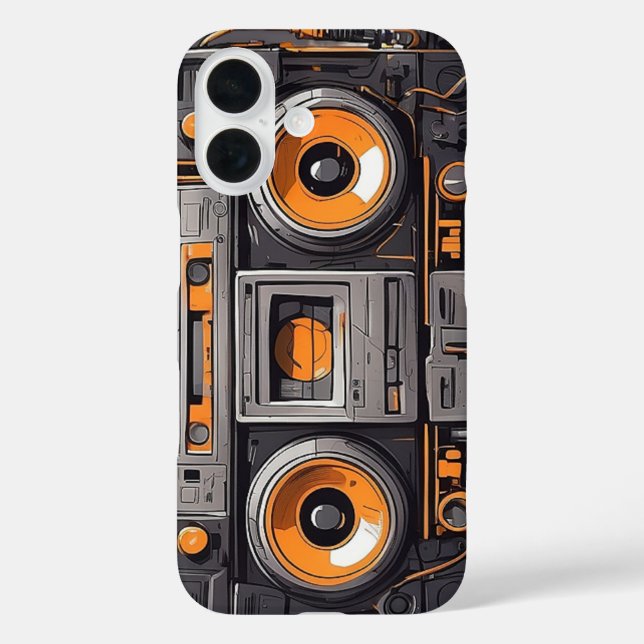 Boombox Time Machine iPhone Case (Rückseite)