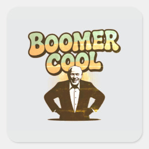 Boomer Cool Quadratischer Aufkleber