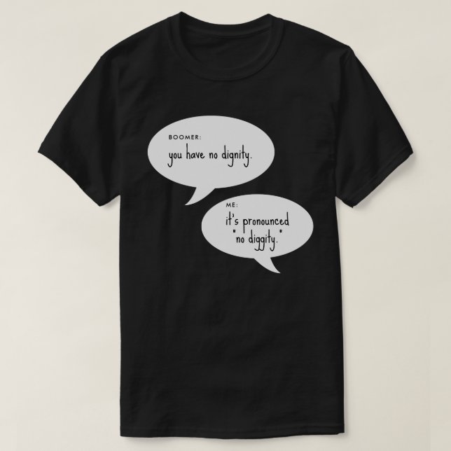 Boomer ohne Grabscherz T-Shirt (Design vorne)