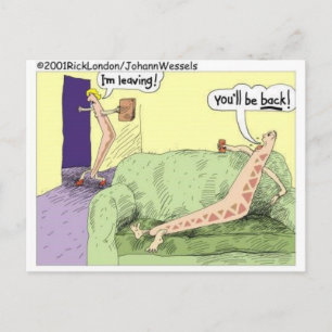 Boomerang-Beziehungen Lustige Cartoon-Geschenke &  Postkarte
