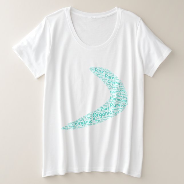 Boomerang Bio, rein, harmonisch Große Größe T-Shirt (Design vorne)