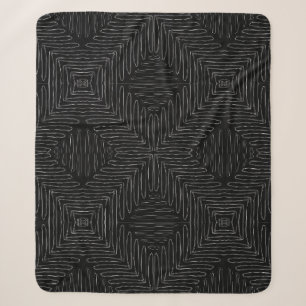 Boomerang Black and White Tribal Sherpadecke