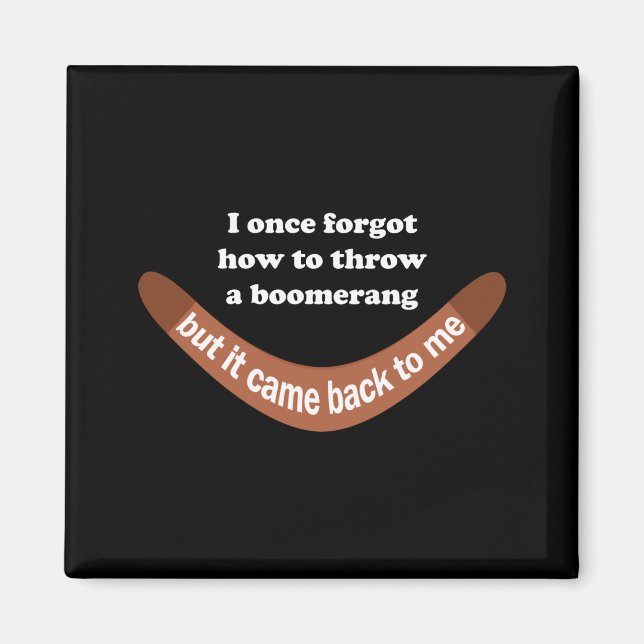 Boomerang Joke Magnet (Vorne)