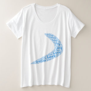 Boomerang Liebe, Dankbarkeit, Freude Große Größe T-Shirt