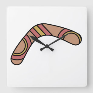 Boomerang Quadratische Wanduhr