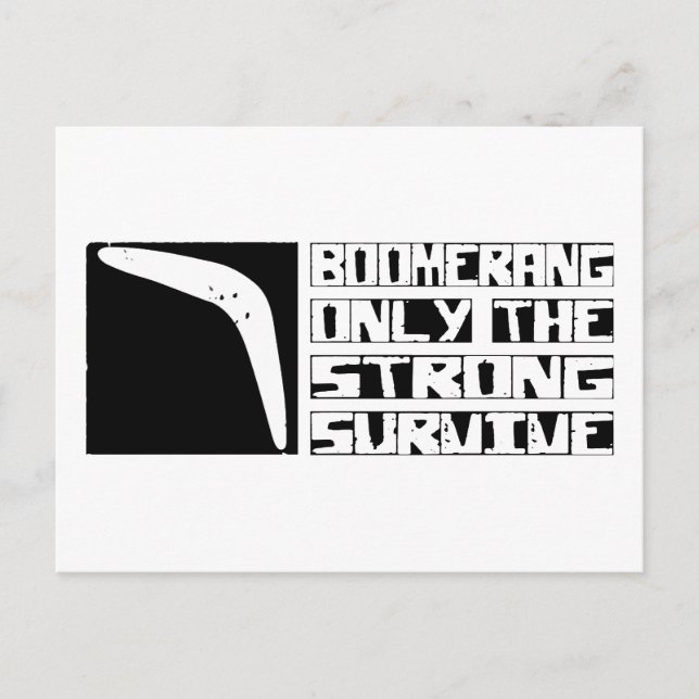 Boomerang Survive Postkarte (Vorderseite)