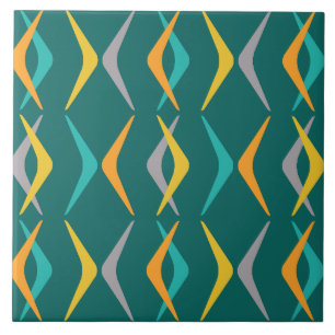 Boomerangs Aquamarin Fliese