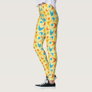 Boomerangs im Mid-Century-Stil Leggings