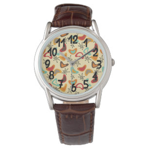 Boomerangs und Sterne Armbanduhr