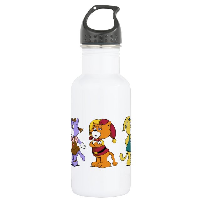 Boomi Cats Edelstahlflasche (Vorderseite)