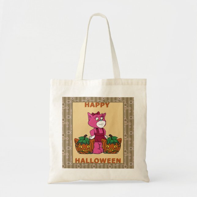 Boomi Cats Kitty Pumpkins Poster Tragetasche (Vorne)