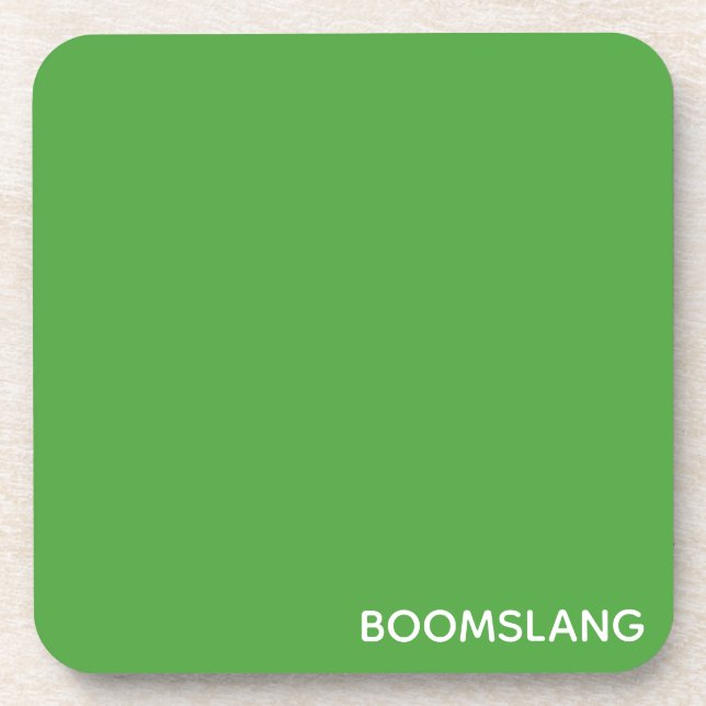Boomslang grüne Farbe Getränkeuntersetzer (Vorderseite)