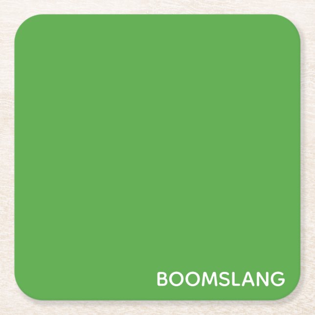 Boomslang grüne Farbe Rechteckiger Pappuntersetzer (Vorderseite)