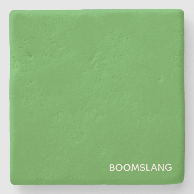 Boomslang grüne Farbe Steinuntersetzer (Vorderseite)