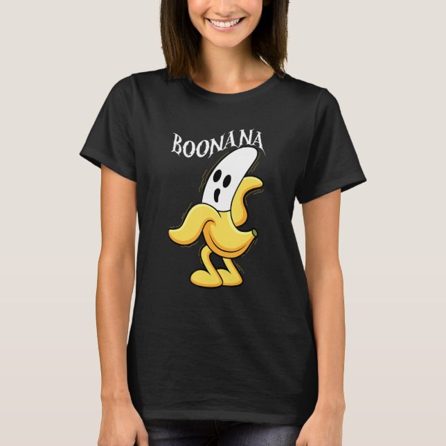 Boonana Banana Halloween Creepy Banana Kostüm Clo T-Shirt (Vorderseite)