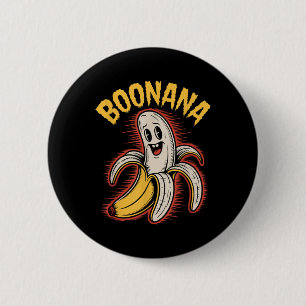 Boonana Funny Banana Ghost Spooky Halloween Costum Button