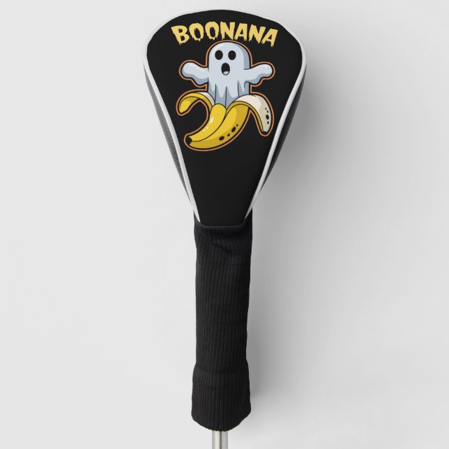 Boonana Niedlich Ghost Banana Halloween Golf Headcover (Vorderseite)