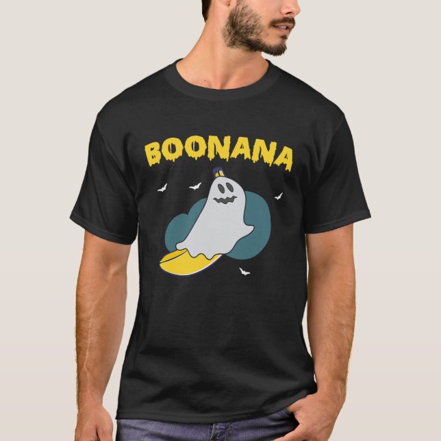 Boonana Scary Halloween Ghost Banana Costume T-Shirt (Vorderseite)