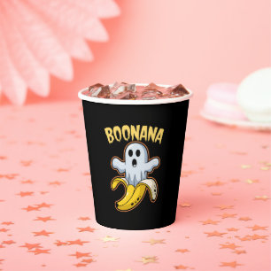 Boonana Süßer Geist Banane Halloween Pappbecher