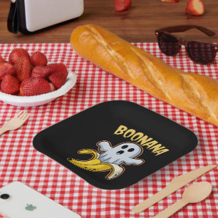 Boonana Süßer Geist Banane Halloween Pappteller
