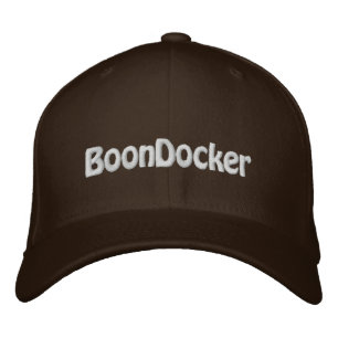 "BoonDocker" FlexFit Brown Sledders.com Hat Bestickte Kappe