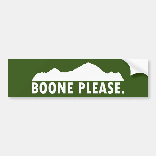 Boone Bitte Autoaufkleber (Vorne)
