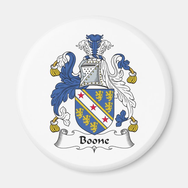 Boone Familienwappen Magnet (Vorne)