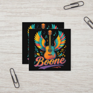 Boone Gitarre Quadratische Visitenkarte