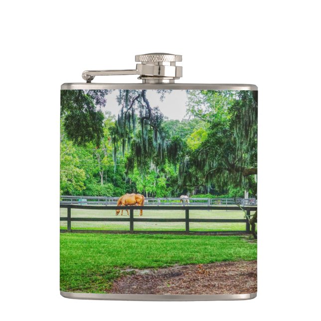Boone Hall Stables Flachmann (Vorderseite)