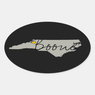 Boone, NC-Aufkleber Ovaler Aufkleber