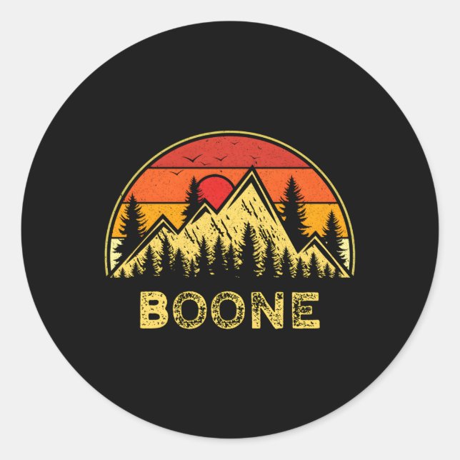 Boone North Carolina Nc Berge Wandern Runder Aufkleber (Vorderseite)