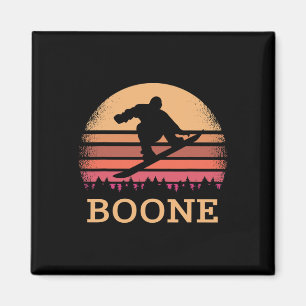 Boone North Carolina Snowboarden Außenbereich Vint Magnet