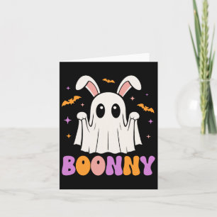 Boonny Niedlich Bunny Ghost Halloween Männer Fraue Karte