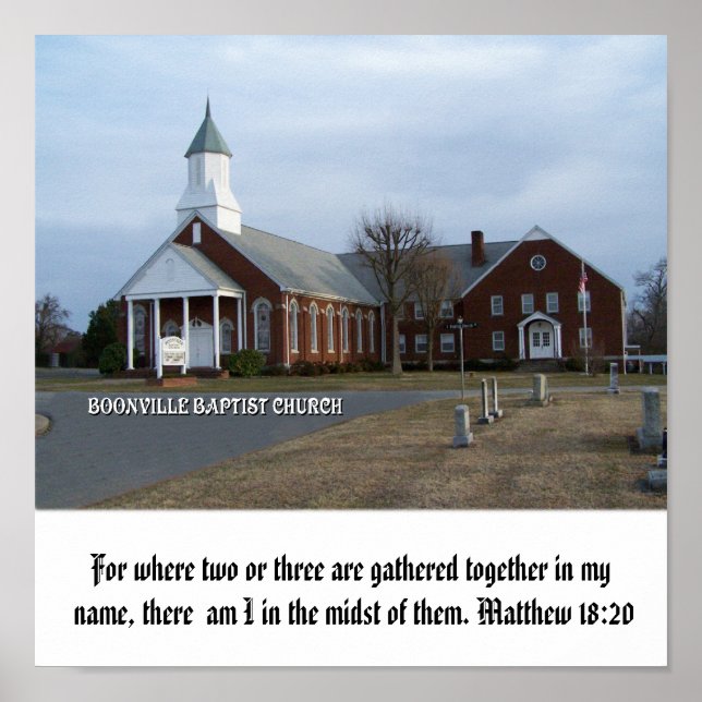 BOONVILLE BAPTIST CHURCH POSTER (Vorne)