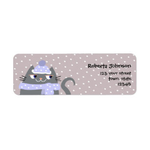 Booo die Katze, Winter-Schnee-niedliche