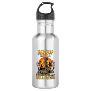 Booo Spooktakuläres Halloween Hexen Kessel Schloss Edelstahlflasche