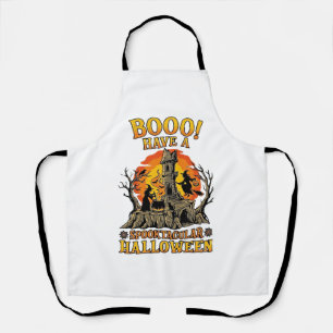 Booo Spooktakuläres Halloween Hexen Kessel Schloss Schürze