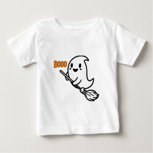 Booo-Spooky Ein Halloween Niedlicher Ghost-Baby-T Baby T-shirt